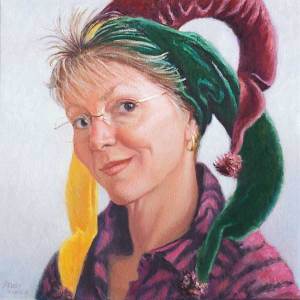 Self Portrait Oil Painting by Boston Artist, Melody Phaneuf